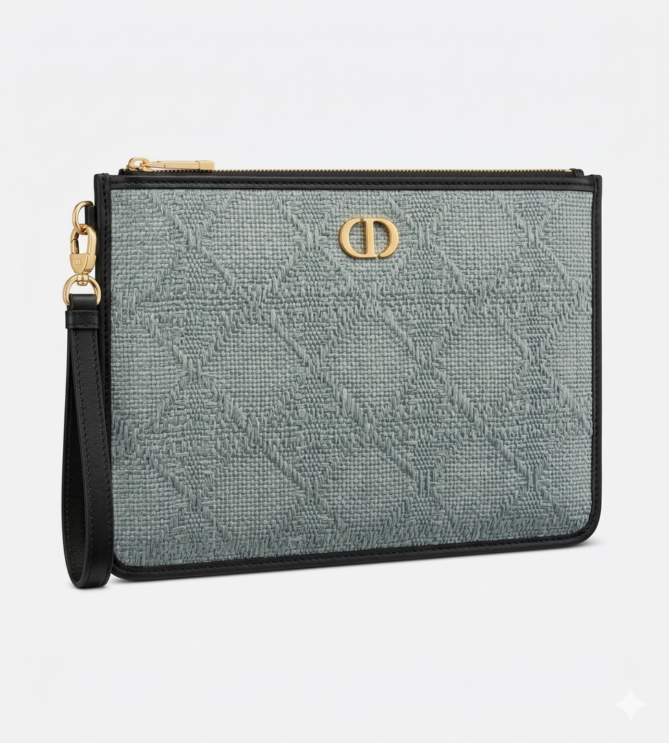 Dior Quilted Monogram Wristlet Pouch