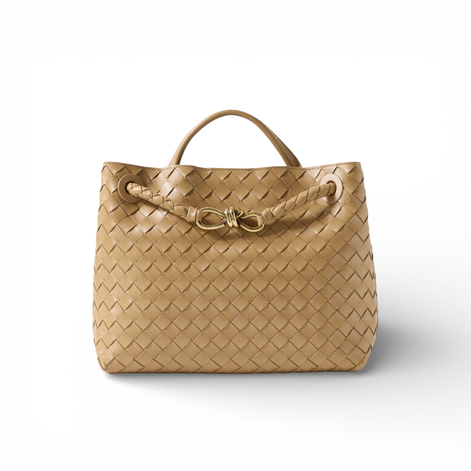 Bottega Veneta Andiamo Intrecciato Leather Tote Bag