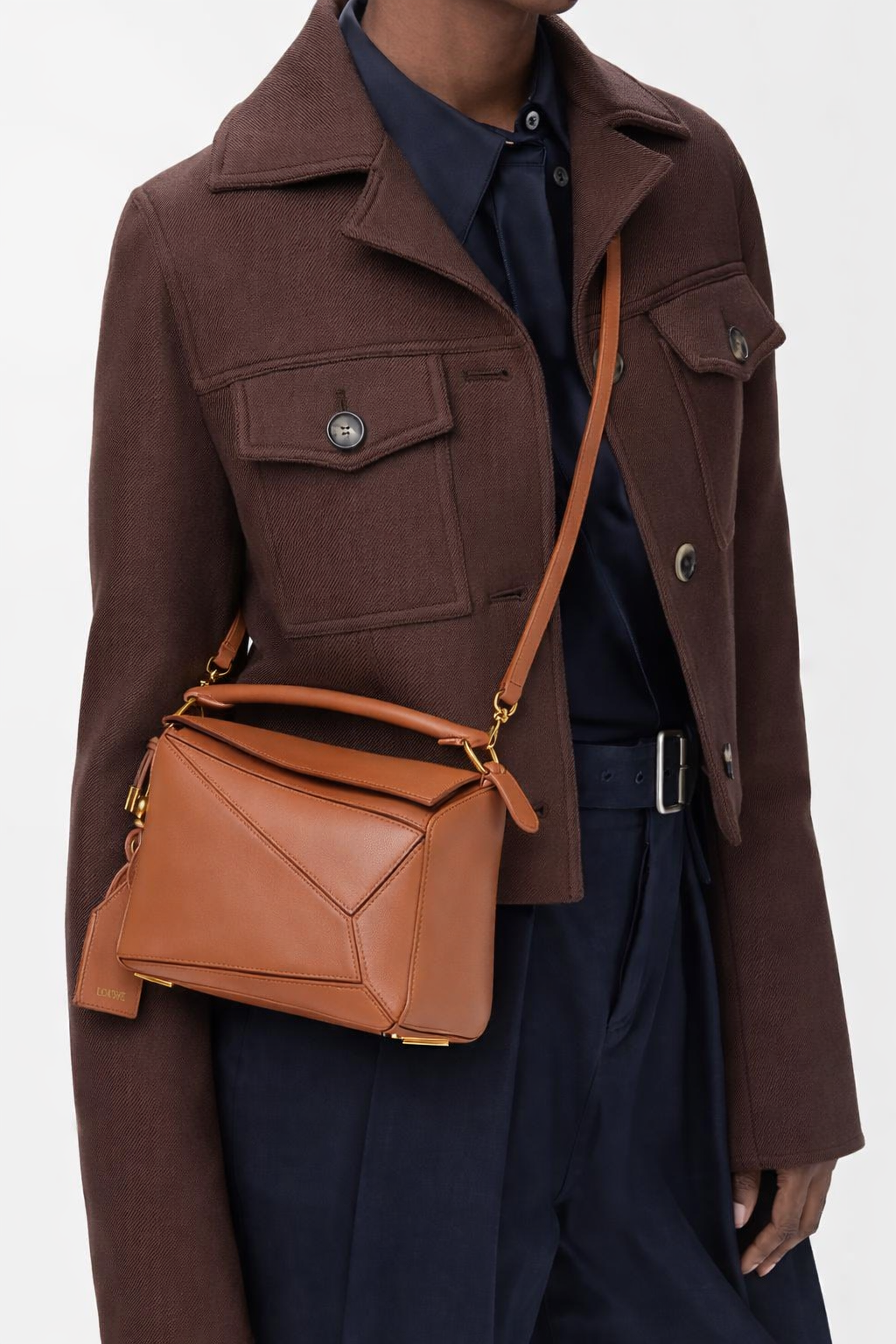 LOEWE Leather Featherlight Puzzle Top-Handle Bag