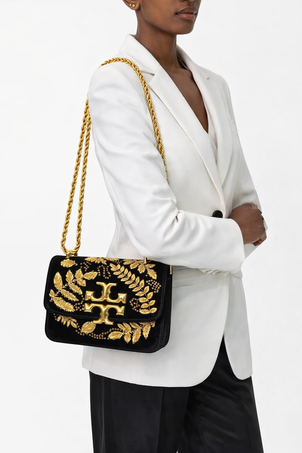Tory Burch Eleanor Embroidered Velvet