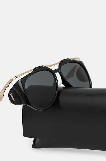 YSL Aviator Sunglasses – Black & Gold