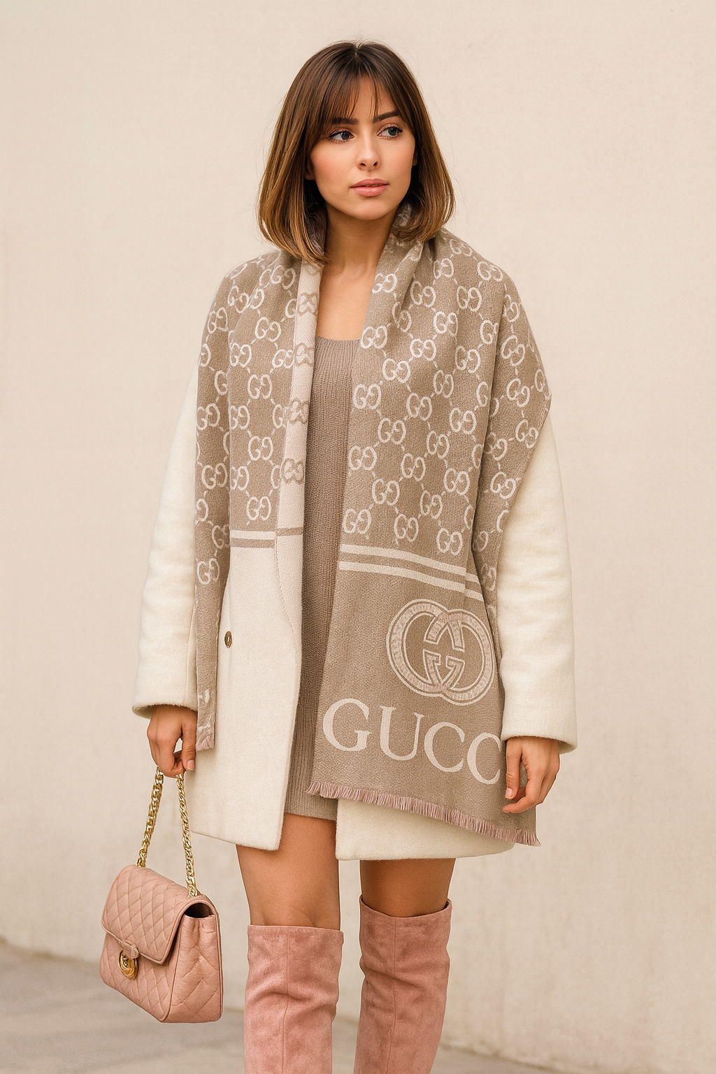 Gucci Luxe Reversible Shawl