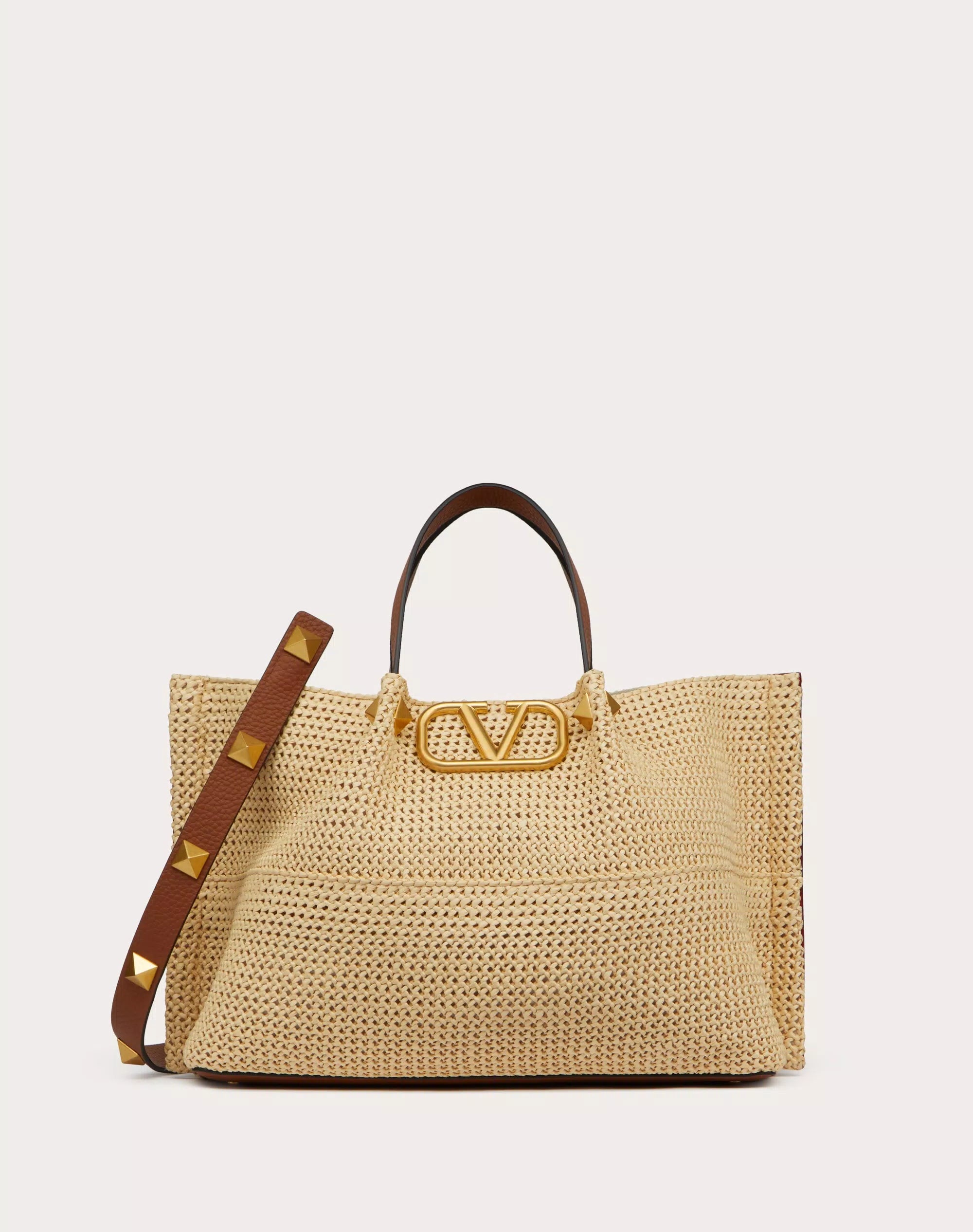 Medium Straw Tote Valentino Bag