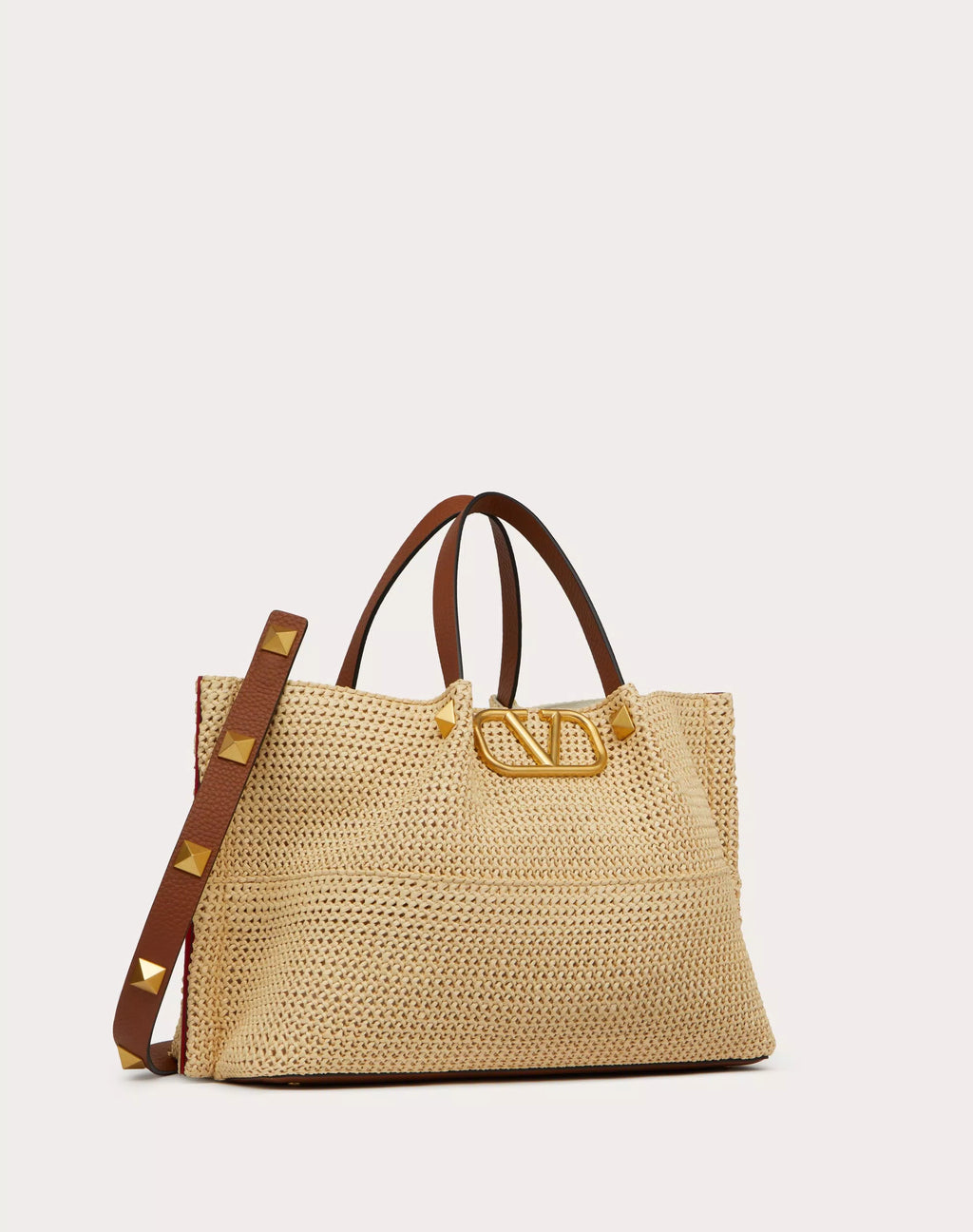 Medium Straw Tote Valentino Bag