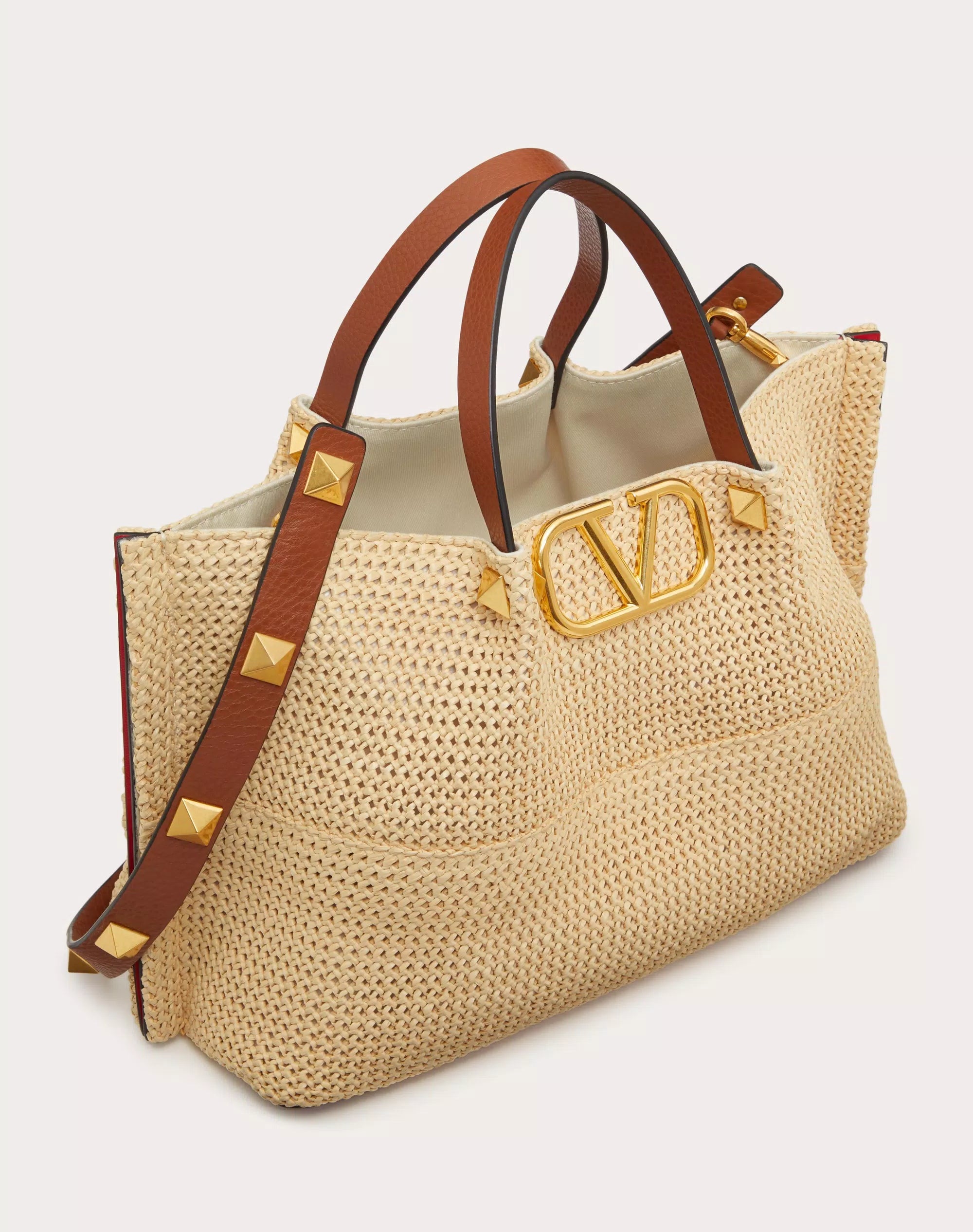 Medium Straw Tote Valentino Bag