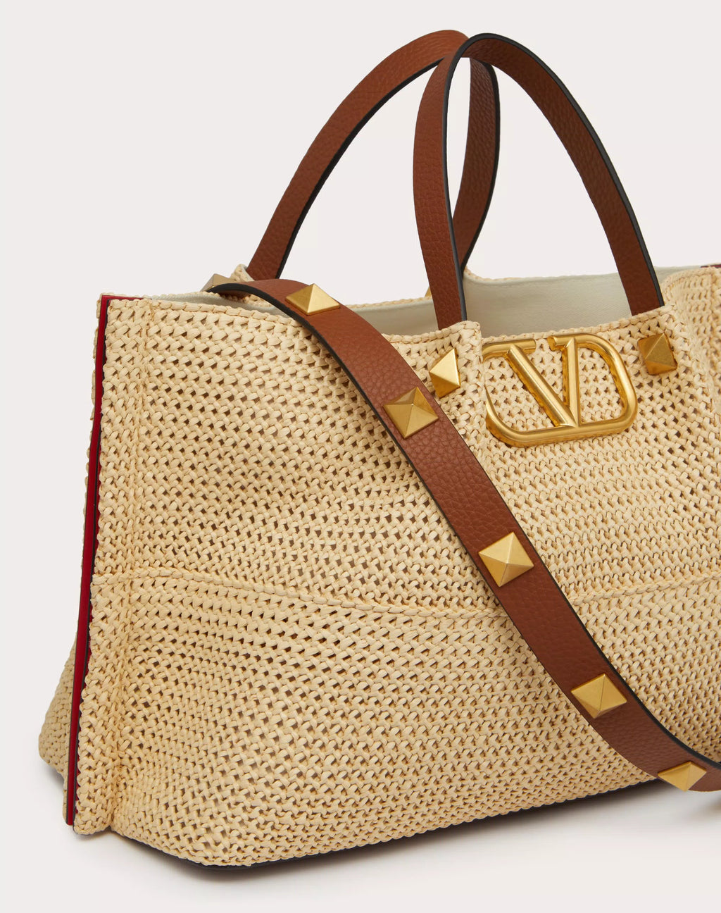 Medium Straw Tote Valentino Bag