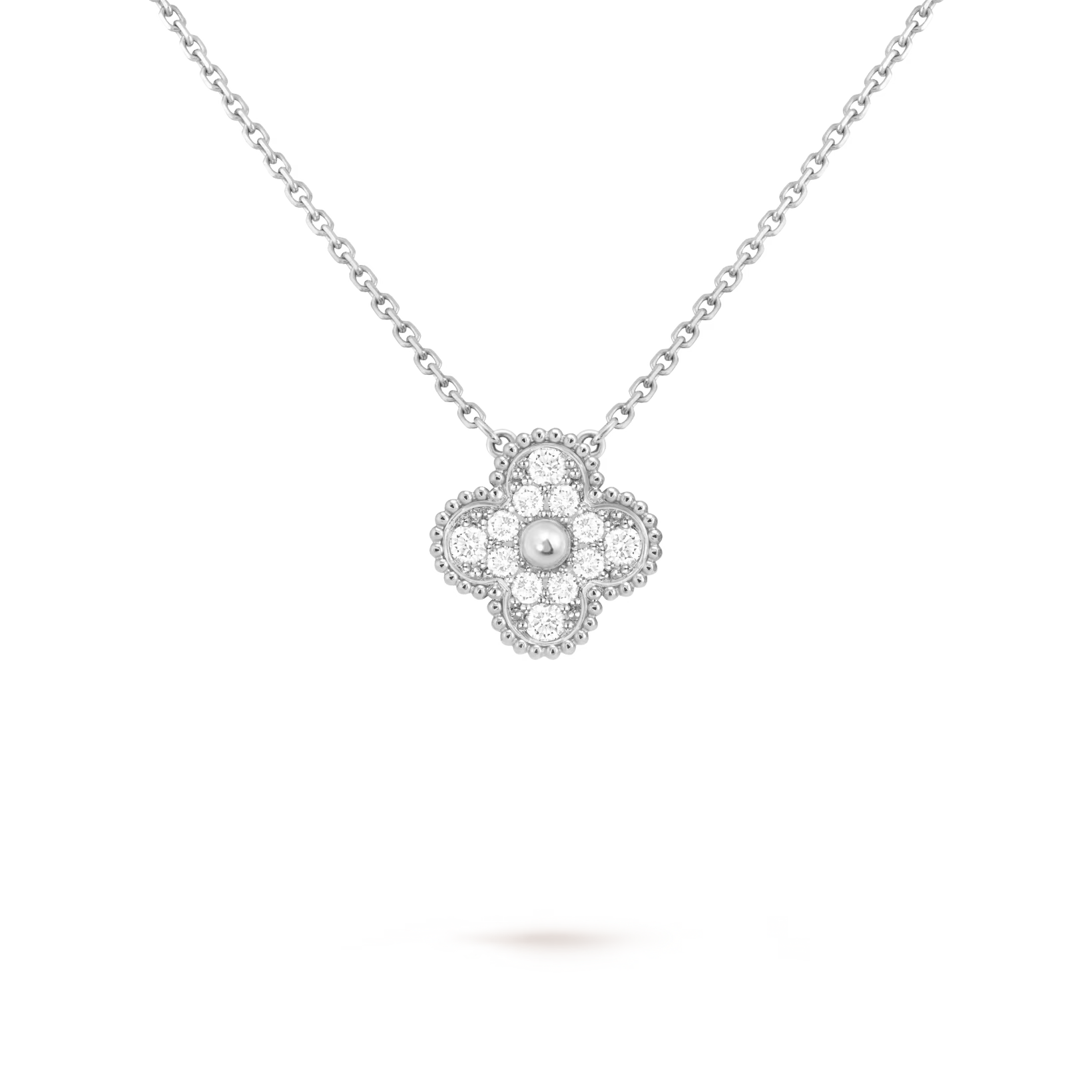Van Cleef Vintage Alhambra pendant Silver Necklace