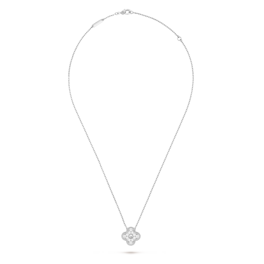 Van Cleef Vintage Alhambra pendant Silver Necklace
