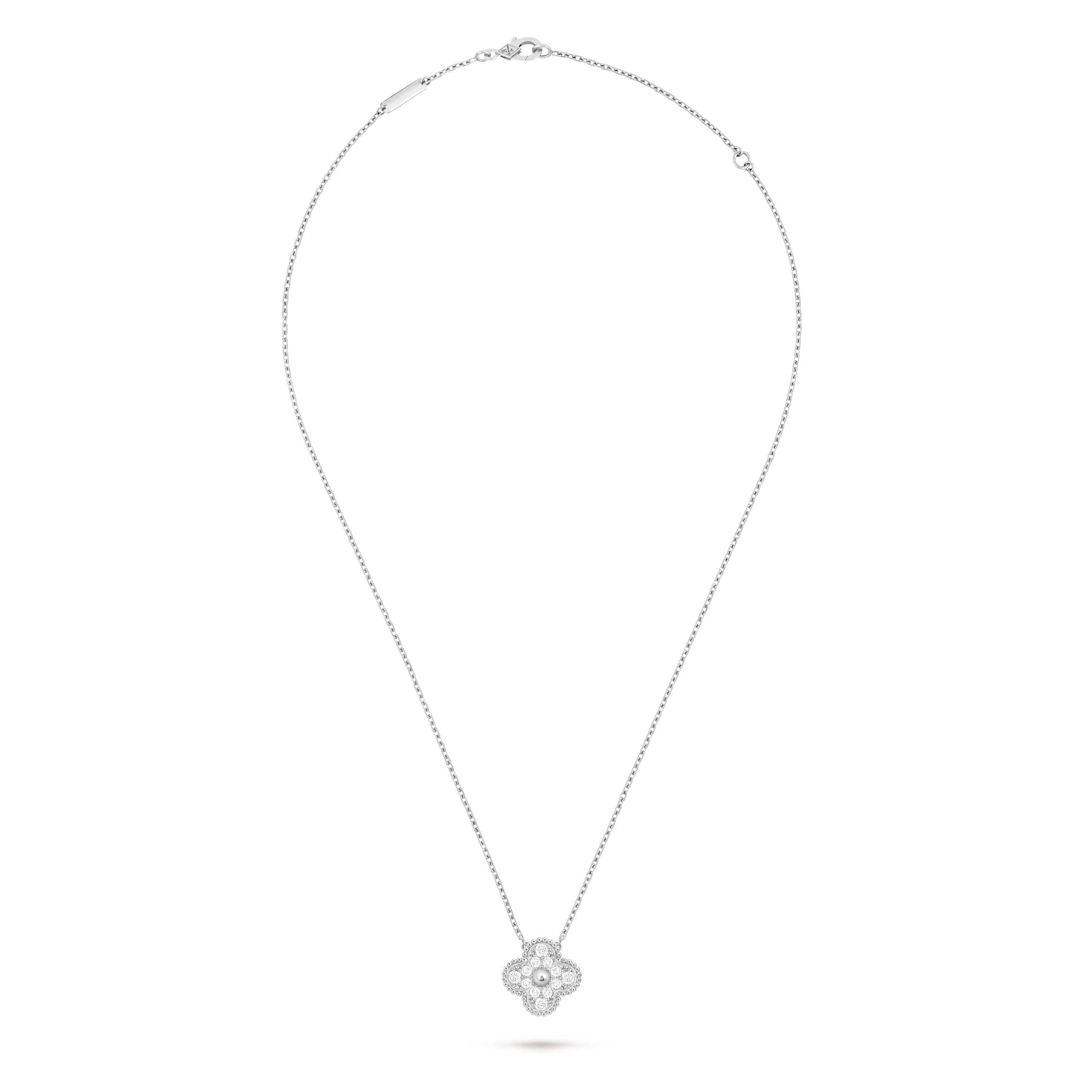 Van Cleef Vintage Alhambra pendant Silver Necklace